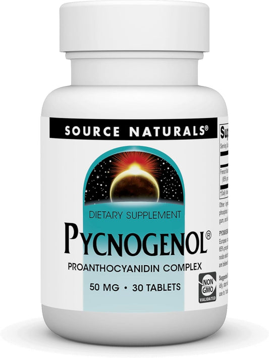 Source Naturals Pycnogenol 50 mg Proanthocyanidin Complex - 30 Tablets - Powerful Antioxidant Support for Overall Health