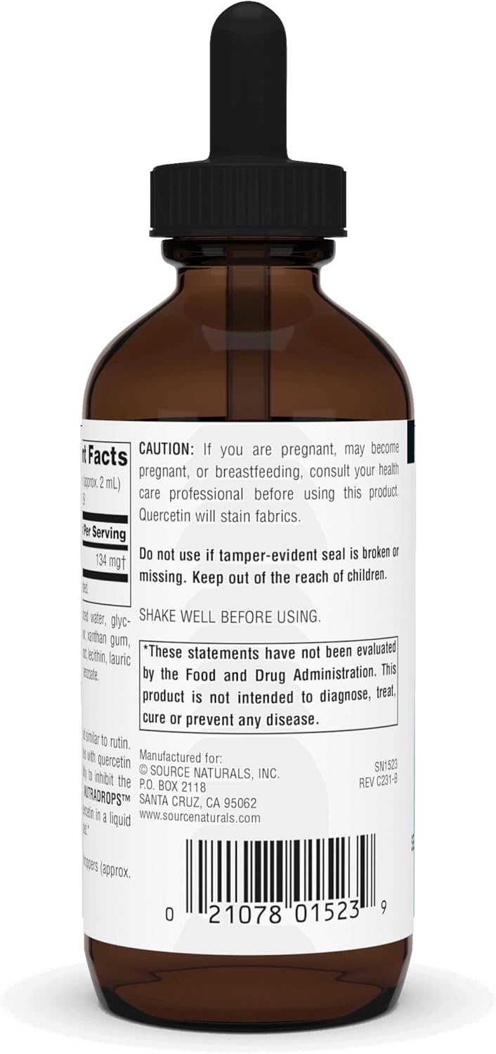 Source Naturals Quercetin NutraDrops - Seasonal Bioflavonoid Complex - 4 oz