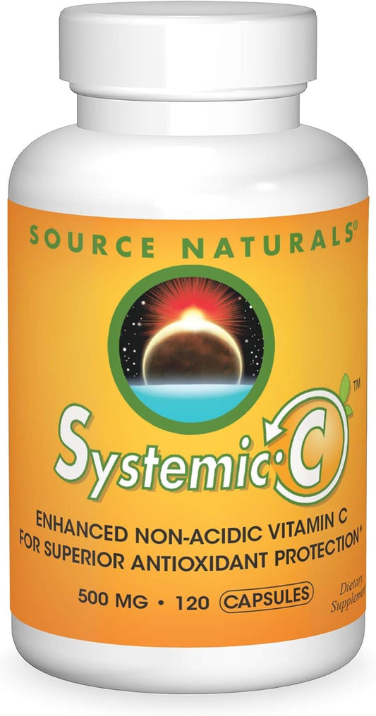 Source Naturals Systemic C 500mg Capsules - 120 Count