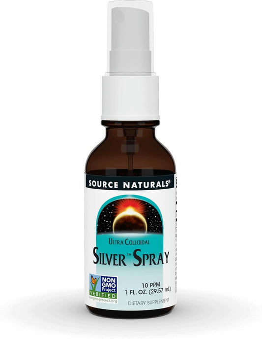 Source Naturals Ultra Colloidal Silver Spray 10 ppm - 1 fl oz for Immune Health
