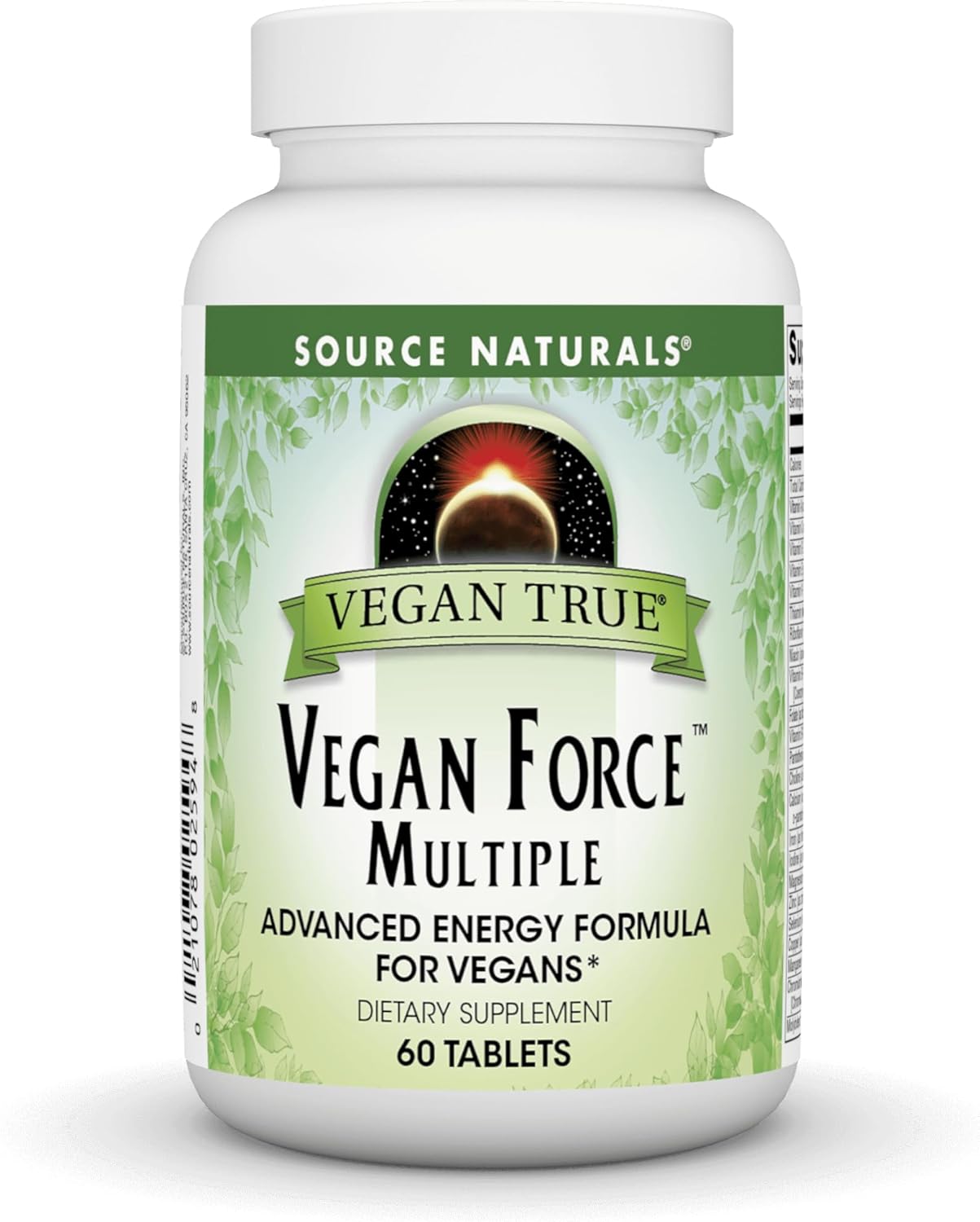 Source Naturals Vegan True Vegan Force Multiple - Advanced Energy Formula for Vegans - 60 Tablets