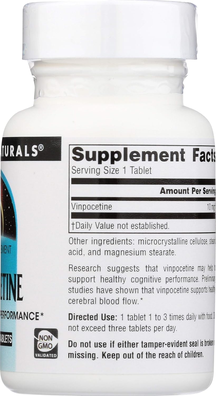 Source Naturals Vinpocetine 10mg Tablets - 120 Count Bottle