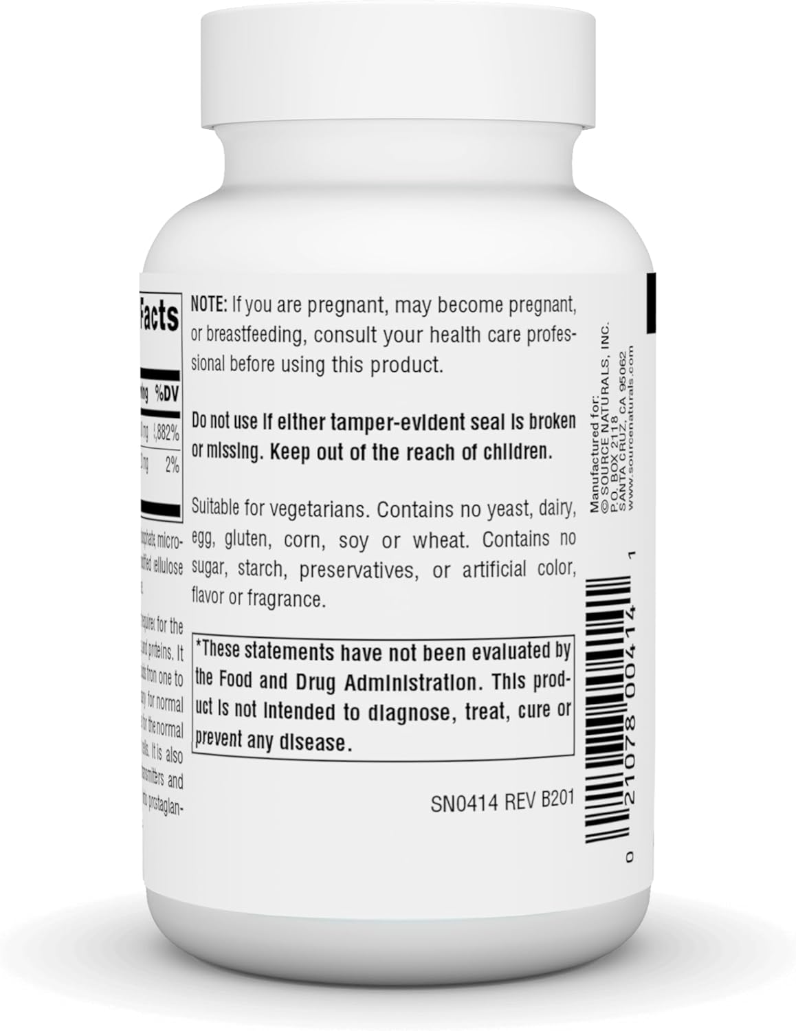 Source Naturals Vitamin B-6 100mg Tablets for Immune System Support - 250 Count