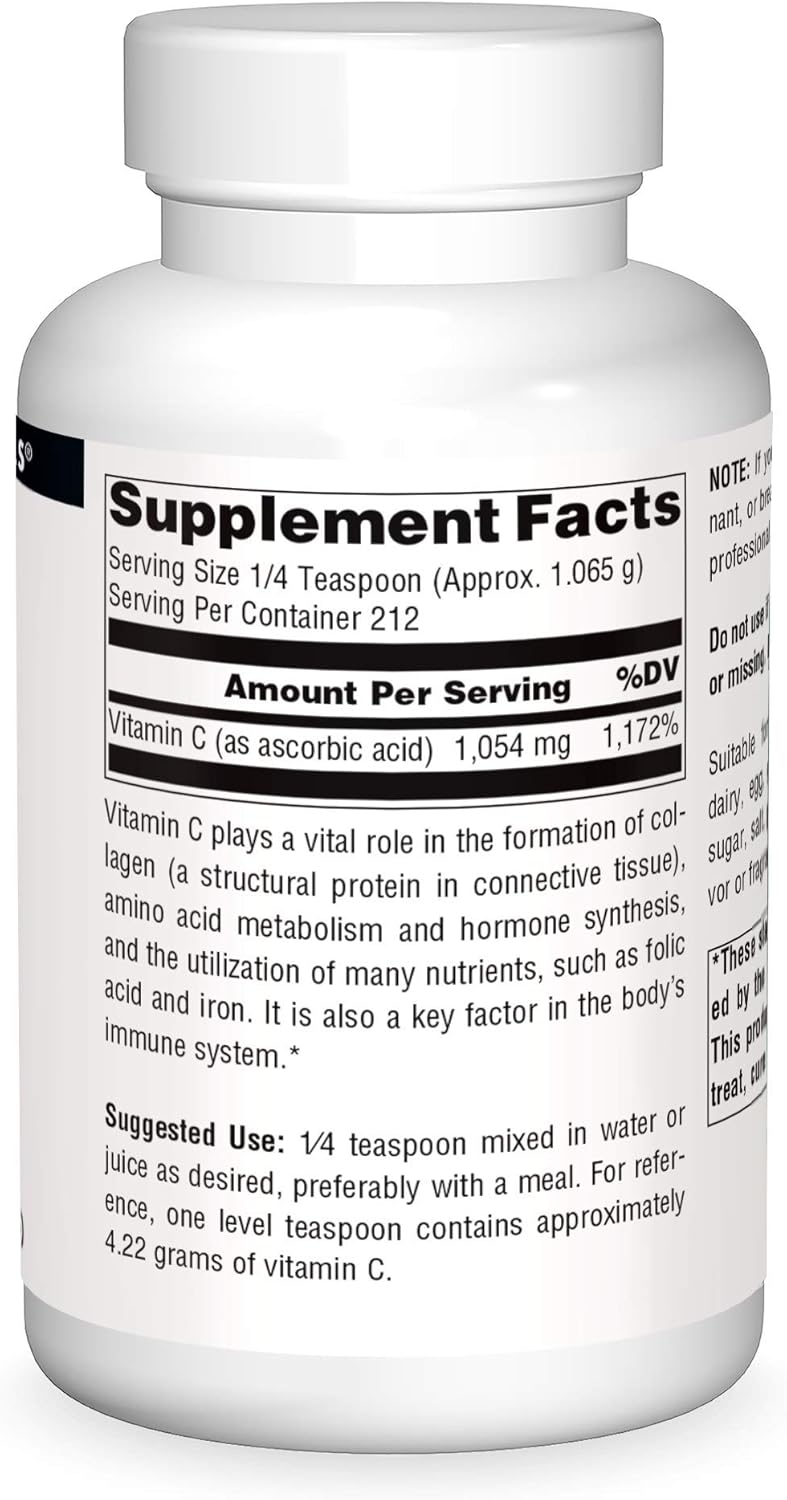 Source Naturals Vitamin C Crystals - Instantly Dissolving Ascorbic Acid, 8 oz Dietary Supplement