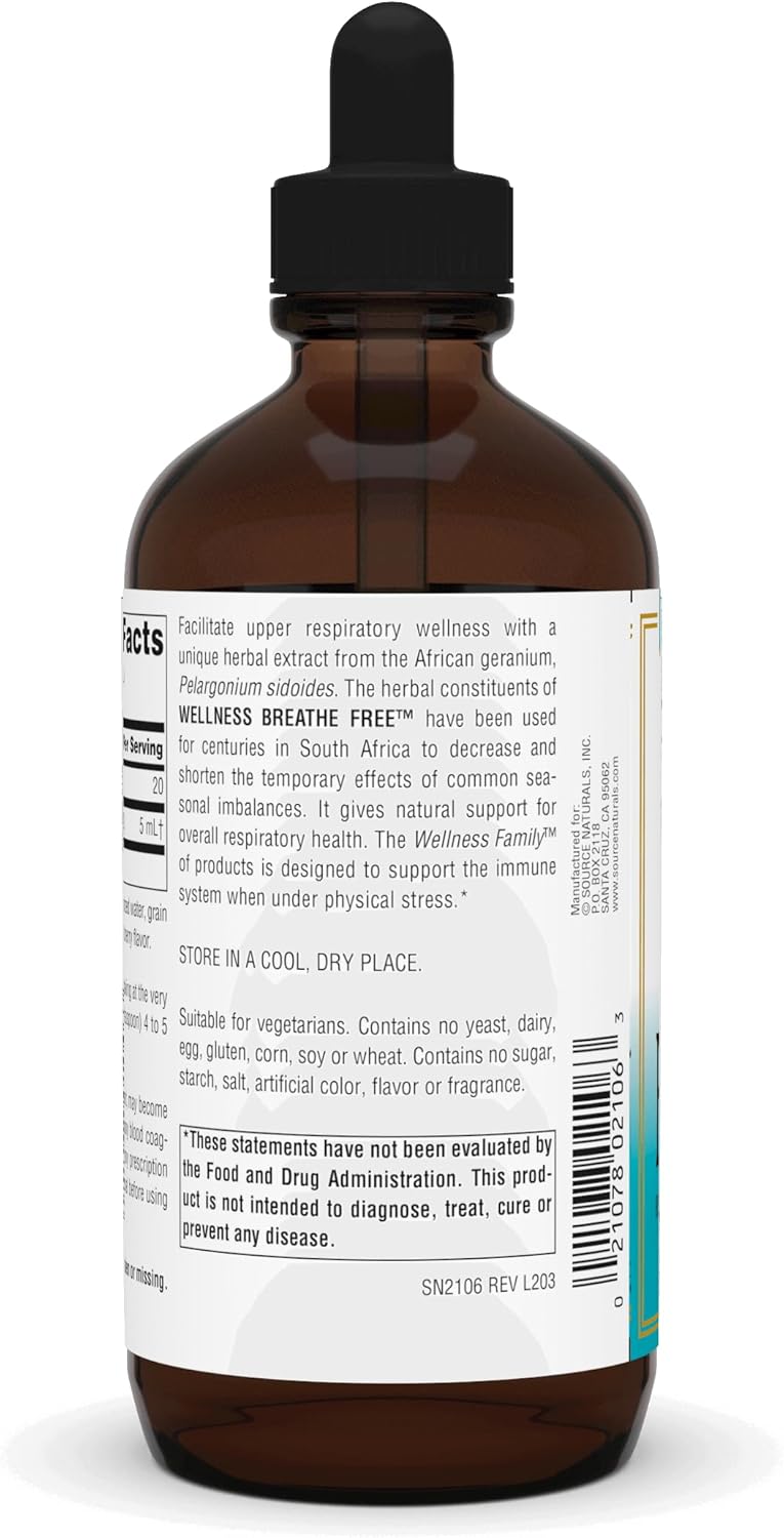 Source Naturals Wellness Breathe Free Respiratory Immune Defense Liquid - 8 oz