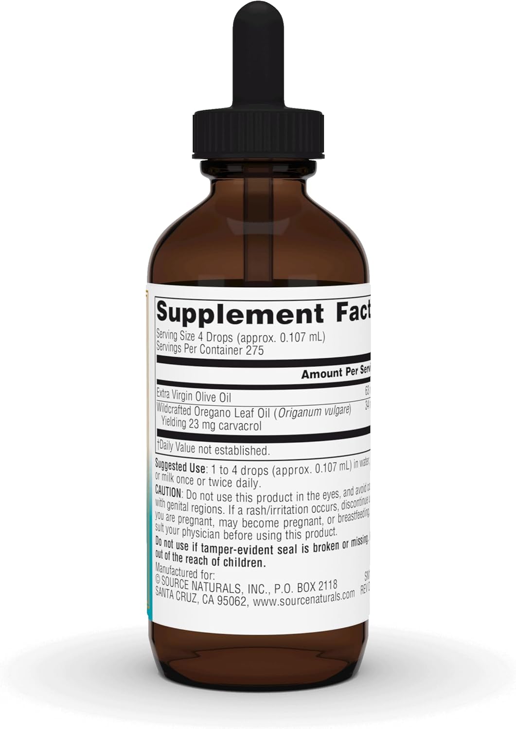 Source Naturals Wellness Oil of Oregano - High Carvacrol Content - 1 Fluid oz