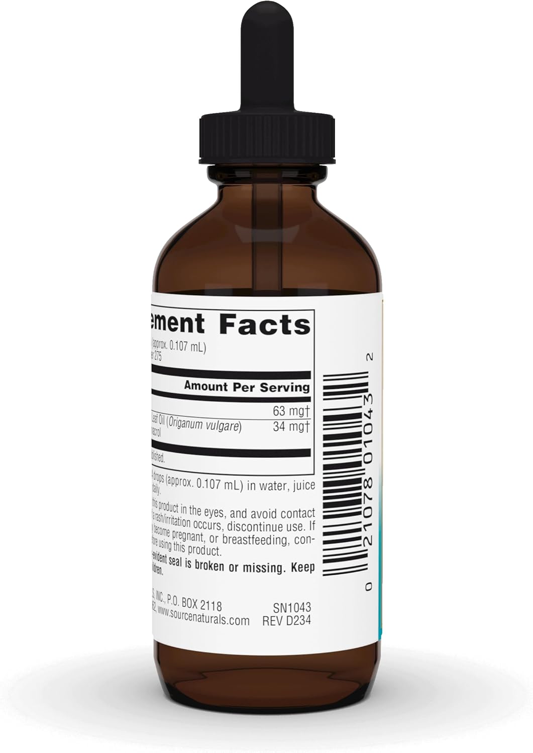 Source Naturals Wellness Oil of Oregano - High Carvacrol Content - 1 Fluid oz