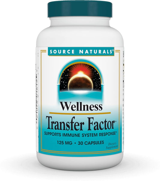 Source Naturals Wellness Transfer Factor Capsules - Immune System Support Supplement (30 Count, 125mg)