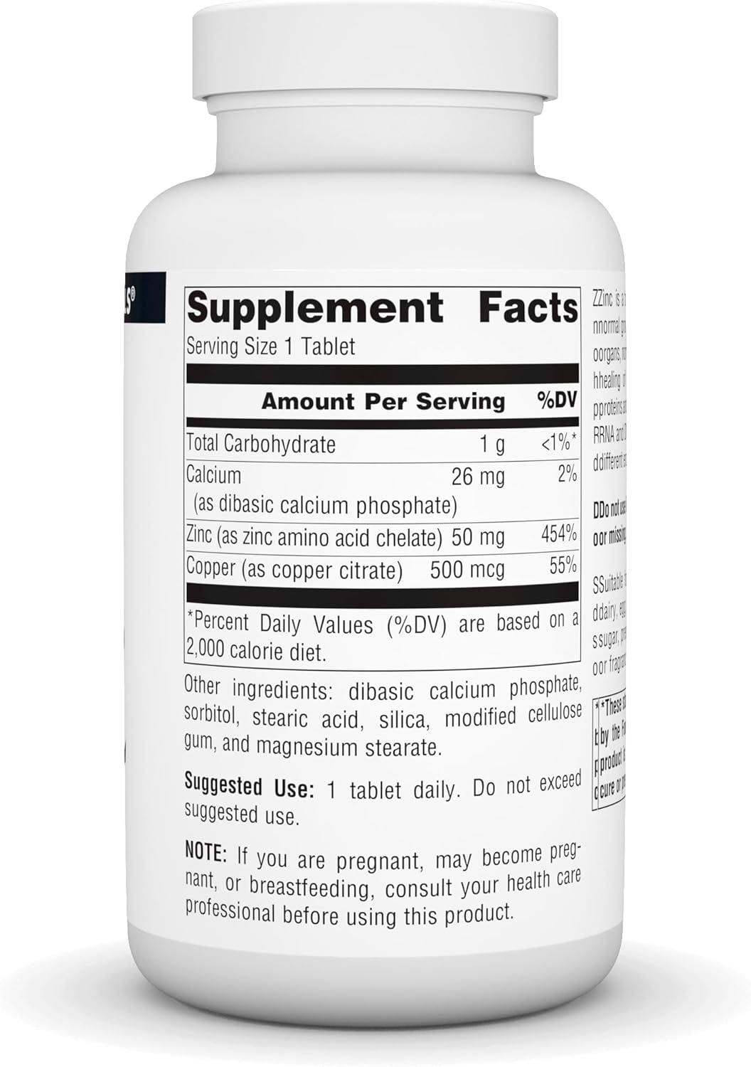 Source Naturals Zinc Amino Acid Chelate Supplement - 250 Tablets for Immune Support & Overall Health