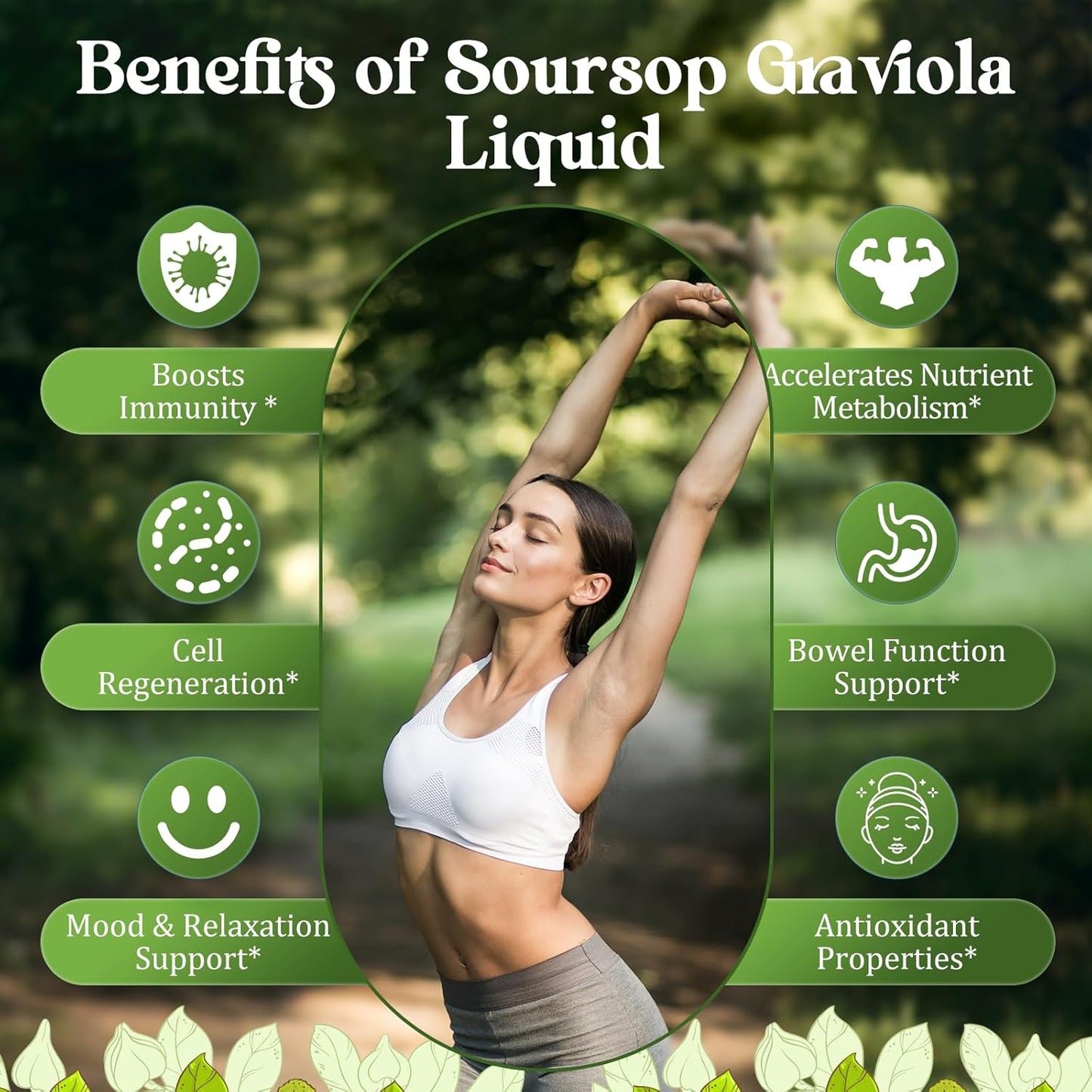 Soursop Bitters Liquid with Sea Moss, Turmeric, Vitamin - Immune & Digestive Support - Vegan, Non-GMO, Sugar-Free (2 Fl oz) - BoostGo Australia