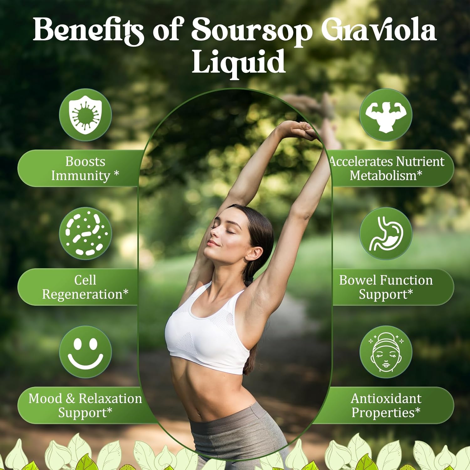 Soursop Bitters Liquid with Sea Moss, Turmeric, Vitamin - Immune & Digestive Support - Vegan, Non-GMO, Sugar-Free (2 Fl oz) - BoostGo Australia
