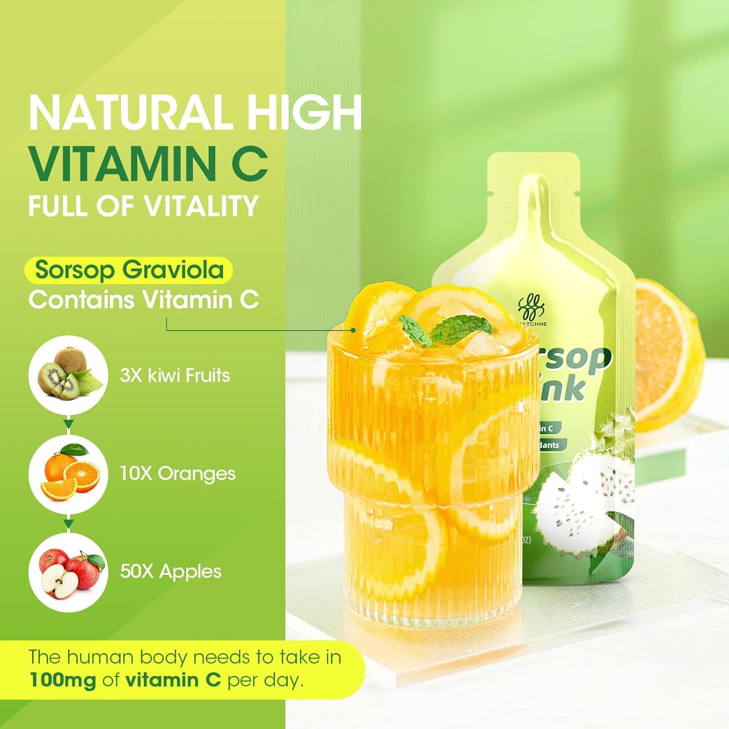 Soursop Graviola Fruit Drink with Vitamin C for Immune Support - Antioxidants, Digestive Health - Natural Flavor, 10 oz (10 Packs)