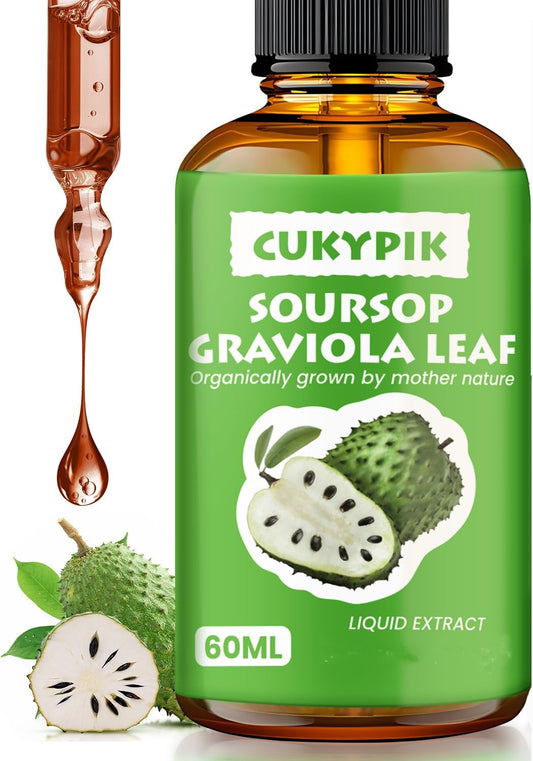 Soursop Graviola Leaf Extract Liquid Drops with Botanical Antioxidants for Cell Support - 2oz Supply