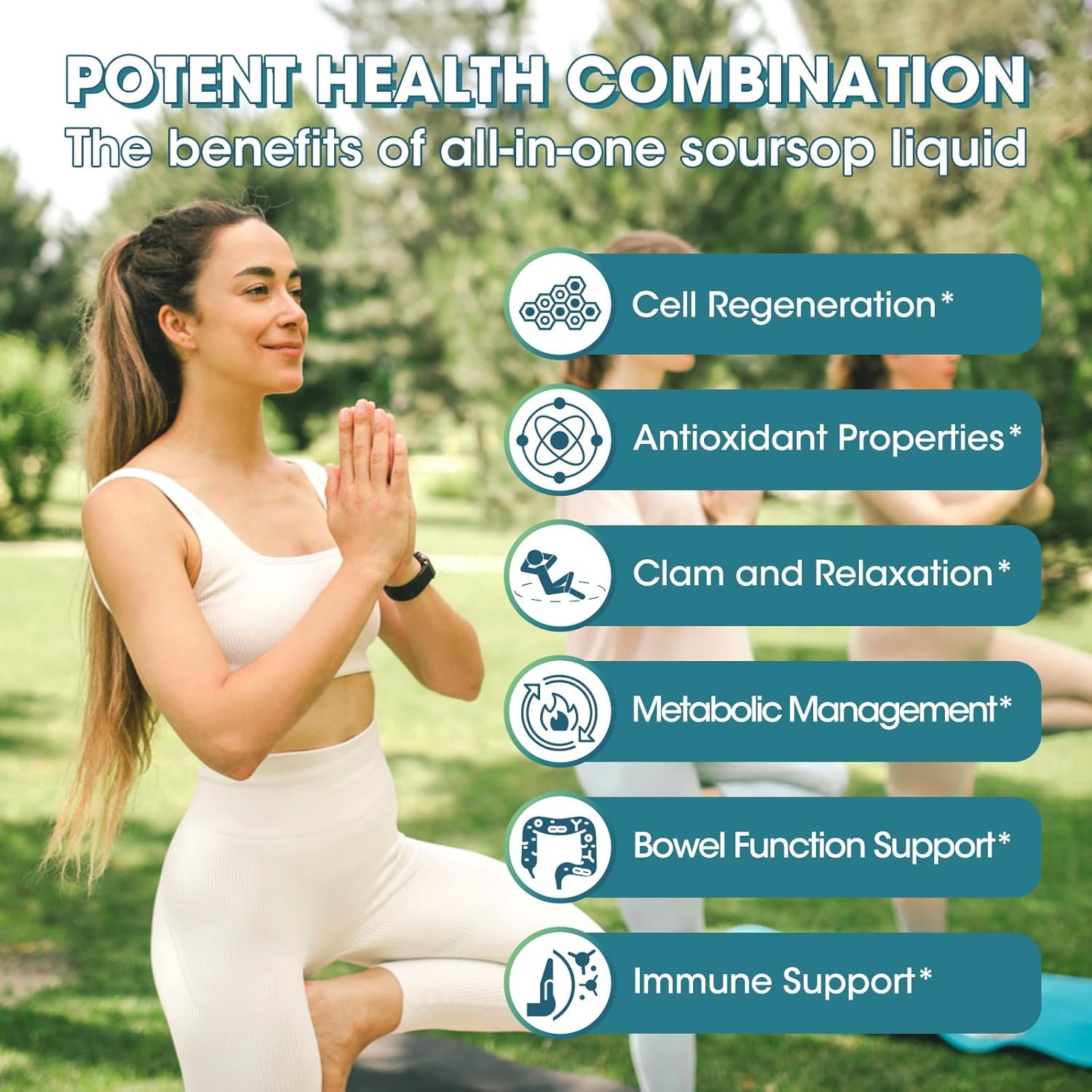 Soursop Graviola Liquid Drops (2 Pack) with Sea Moss & Turmeric - Enhanced Cell, Immune, & Antioxidant Support