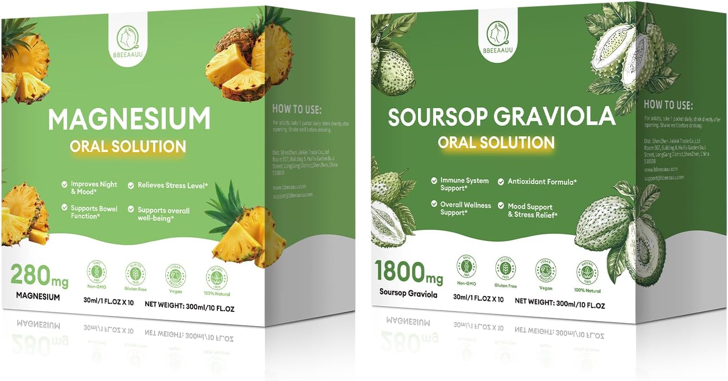 Soursop Graviola Oral Liquid with Magnesium Citrate Supplement
