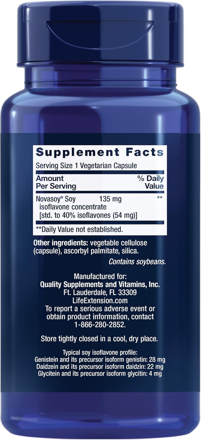 Soy Isoflavones for Post-Menopausal Women - Heart, Bone & Cellular Health Support - Non-GMO & Vegetarian - 30 Capsules