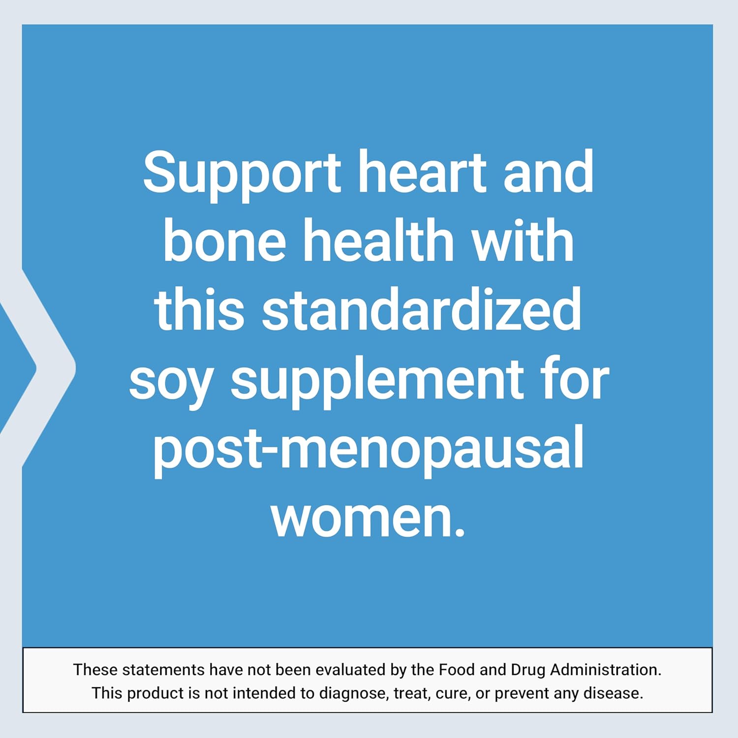 Soy Isoflavones for Post-Menopausal Women - Heart, Bone & Cellular Health Support - Non-GMO & Vegetarian - 30 Capsules