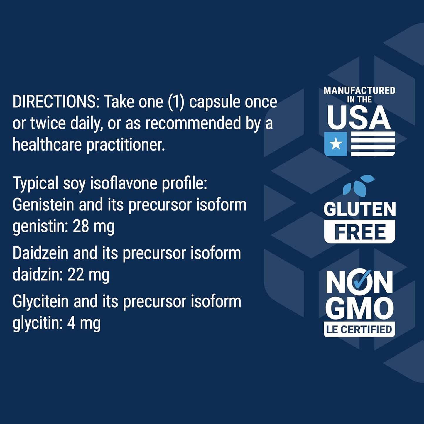 Soy Isoflavones for Post-Menopausal Women - Heart, Bone & Cellular Health Support - Non-GMO & Vegetarian - 30 Capsules