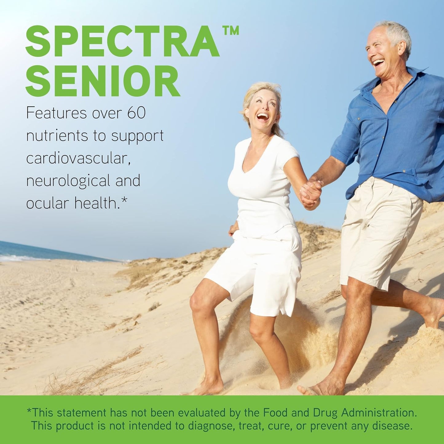 Spectra Senior Dietary Supplement with Vitamins, Minerals, and Antioxidants for Cardiovascular and Ocular Health - 180 Capsules