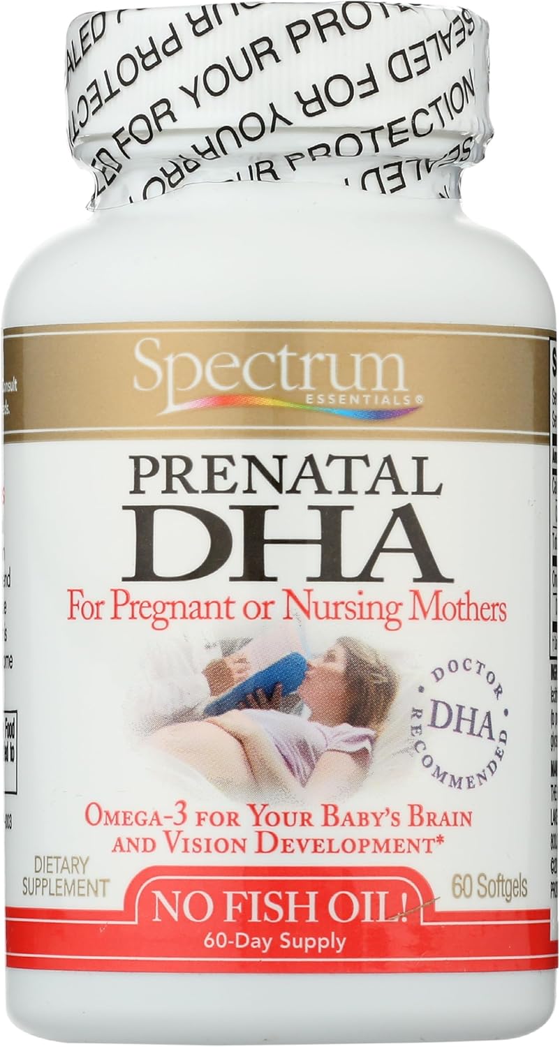Spectrum Essentials Prenatal DHA Softgels - 200mg, 60 Count - Omega-3 Supplement for Pregnancy