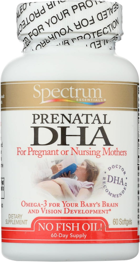 Spectrum Essentials Prenatal DHA Softgels - 200mg, 60 Count - Omega-3 Supplement for Pregnancy