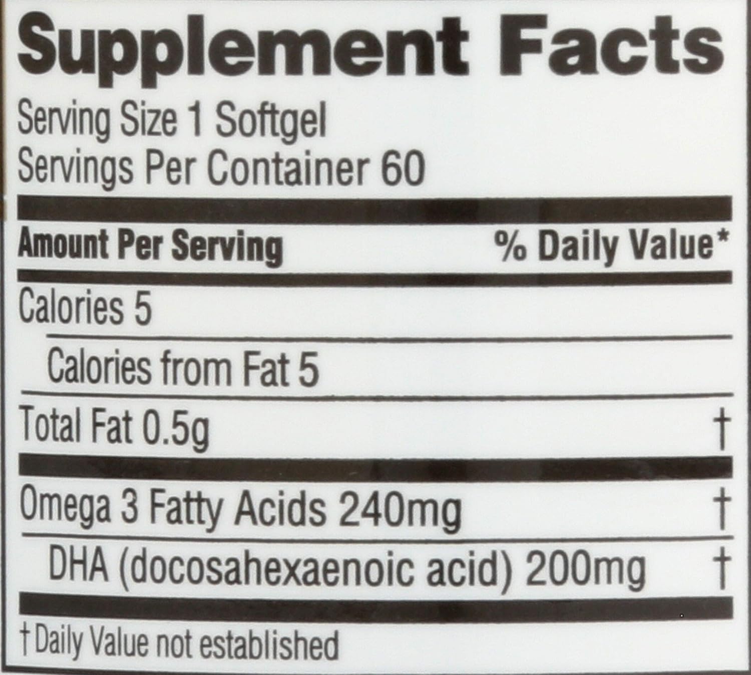 Spectrum Essentials Prenatal DHA Softgels - 200mg, 60 Count - Omega-3 Supplement for Pregnancy