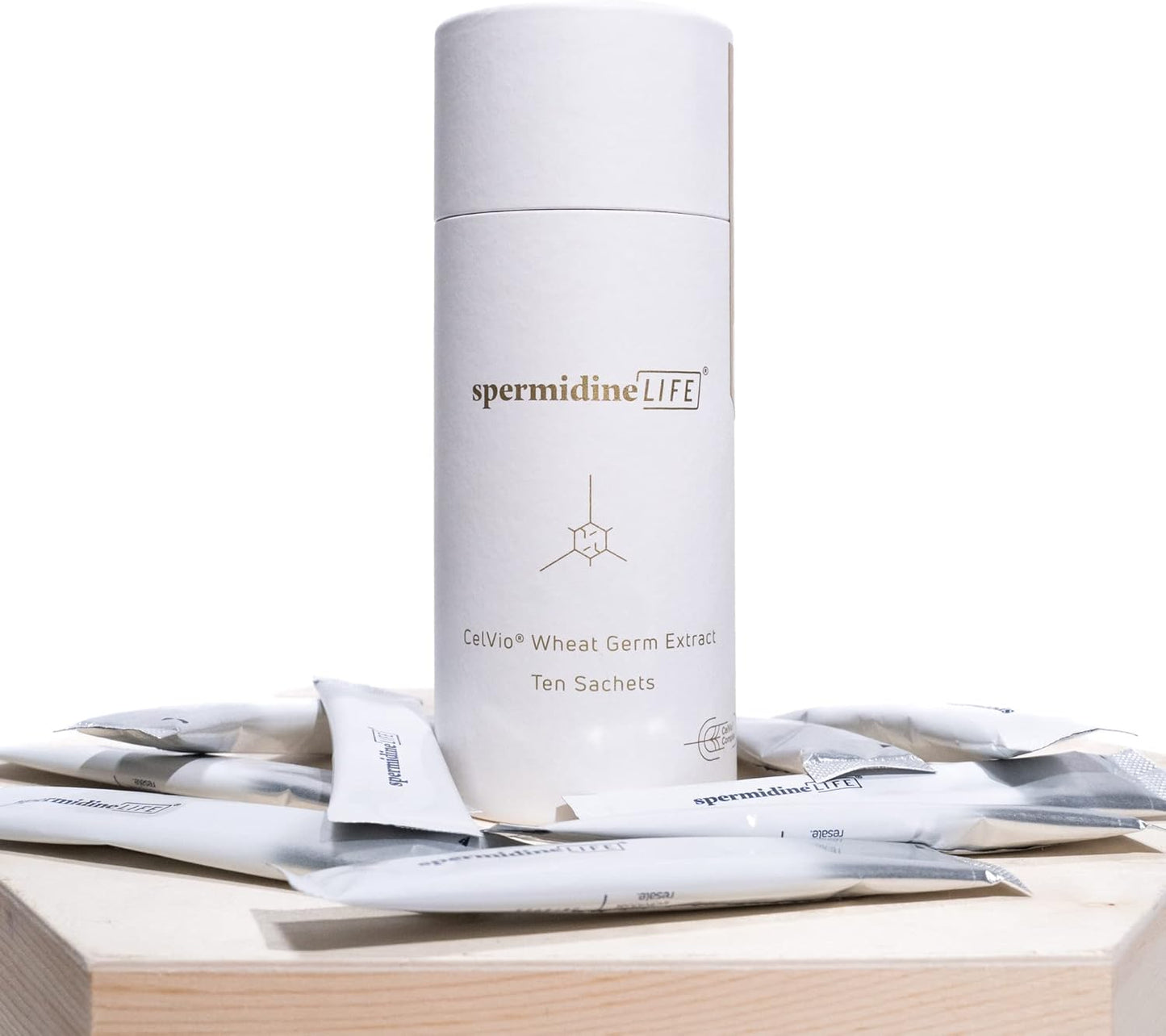 spermidineLIFE Pro+ 4300mg Supplement with High Spermidine Content, Plant-Based Wheat Germ Extract, Vegan-Friendly, 10 Sachets