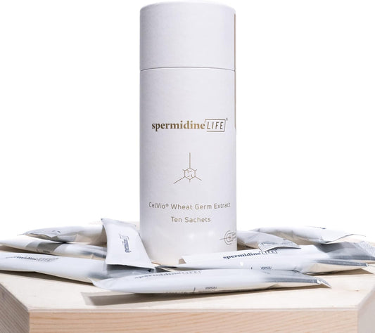 spermidineLIFE Pro+ 4300mg Supplement with High Spermidine Content, Plant-Based Wheat Germ Extract, Vegan-Friendly, 10 Sachets