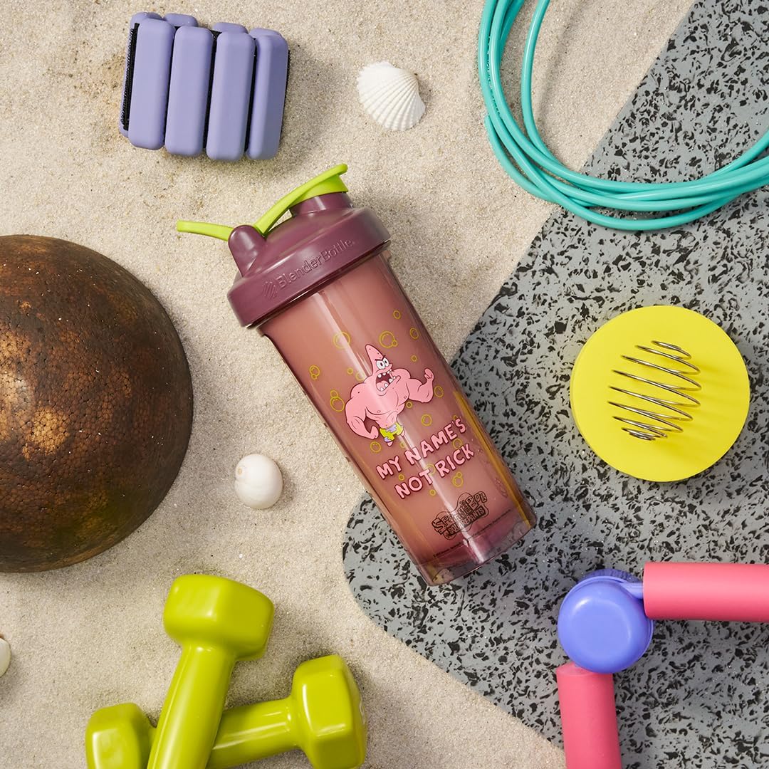 Spongebob Shaker Bottle Pro Series 28-Ounce Red for Protein Shakes & Pre Workout