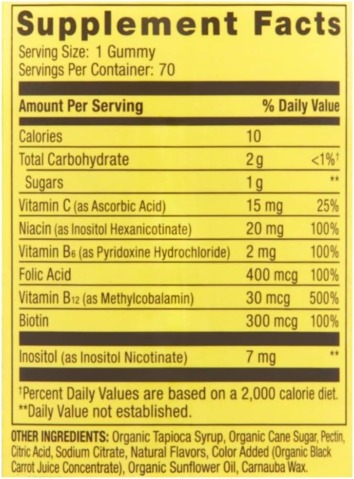 Spring Valley B-Complex Adult Gummy with 70 Count - Natural Wild Strawberry Flavor, Packaging Variation