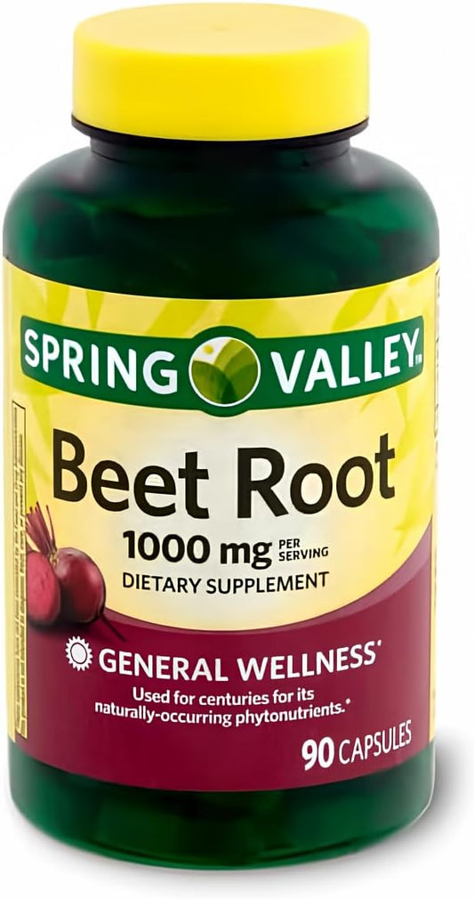 Spring Valley Beet Root Dietary Supplement, 1000mg, 90 Count - Boost Your Health with Essential Vitamins