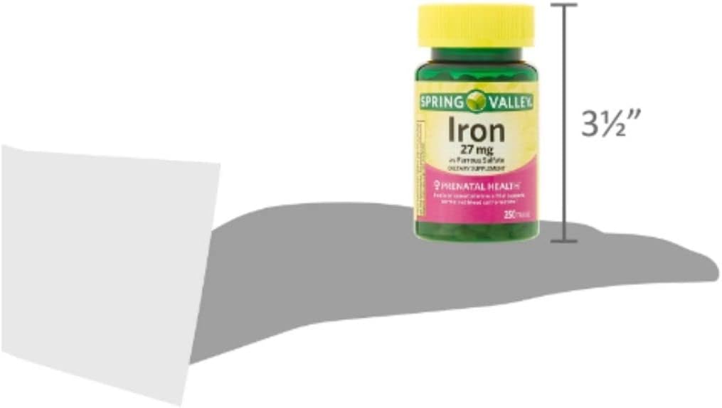 Spring Valley Ferrous Sulfate Iron Supplements - 27 mg, 250 Tablets with Free STS Home Sticker