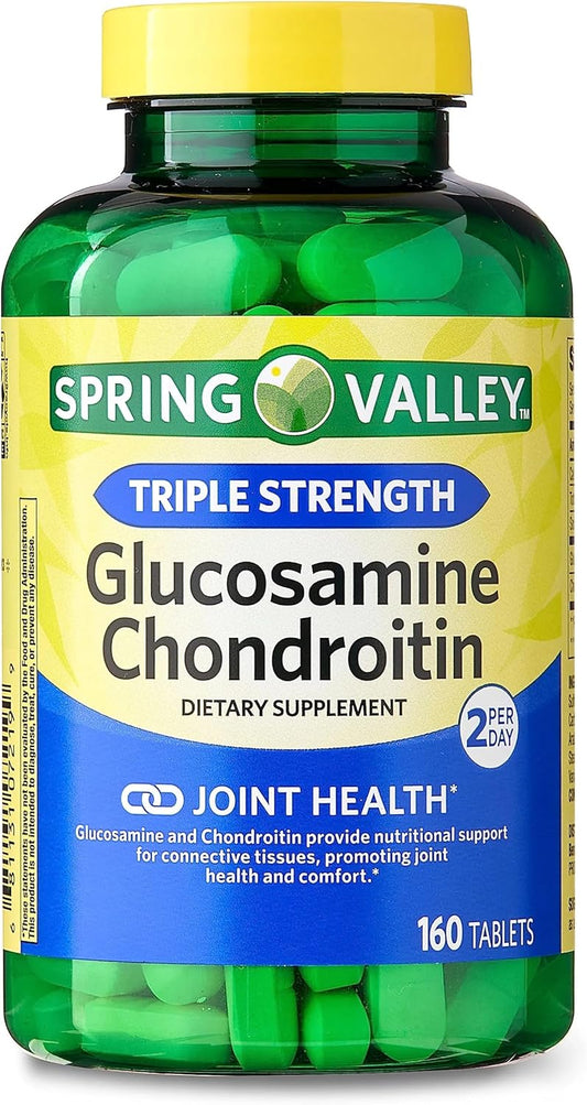 Spring Valley Glucosamine Chondroitin Triple Strength Supplement - 160 Tablets