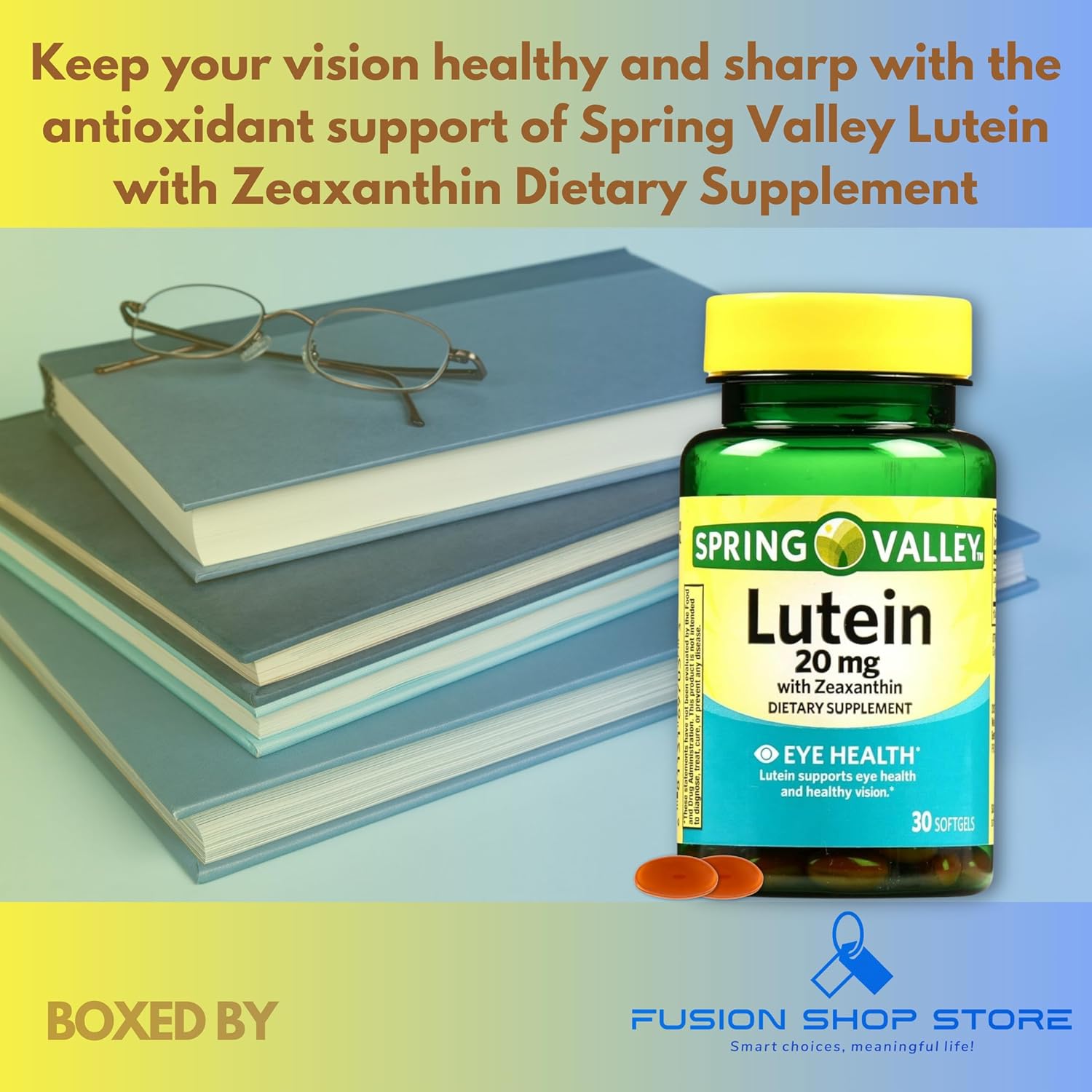 Spring Valley Lutein 20mg with Zeaxanthin - 30 Softgels - Fusion Shop Store