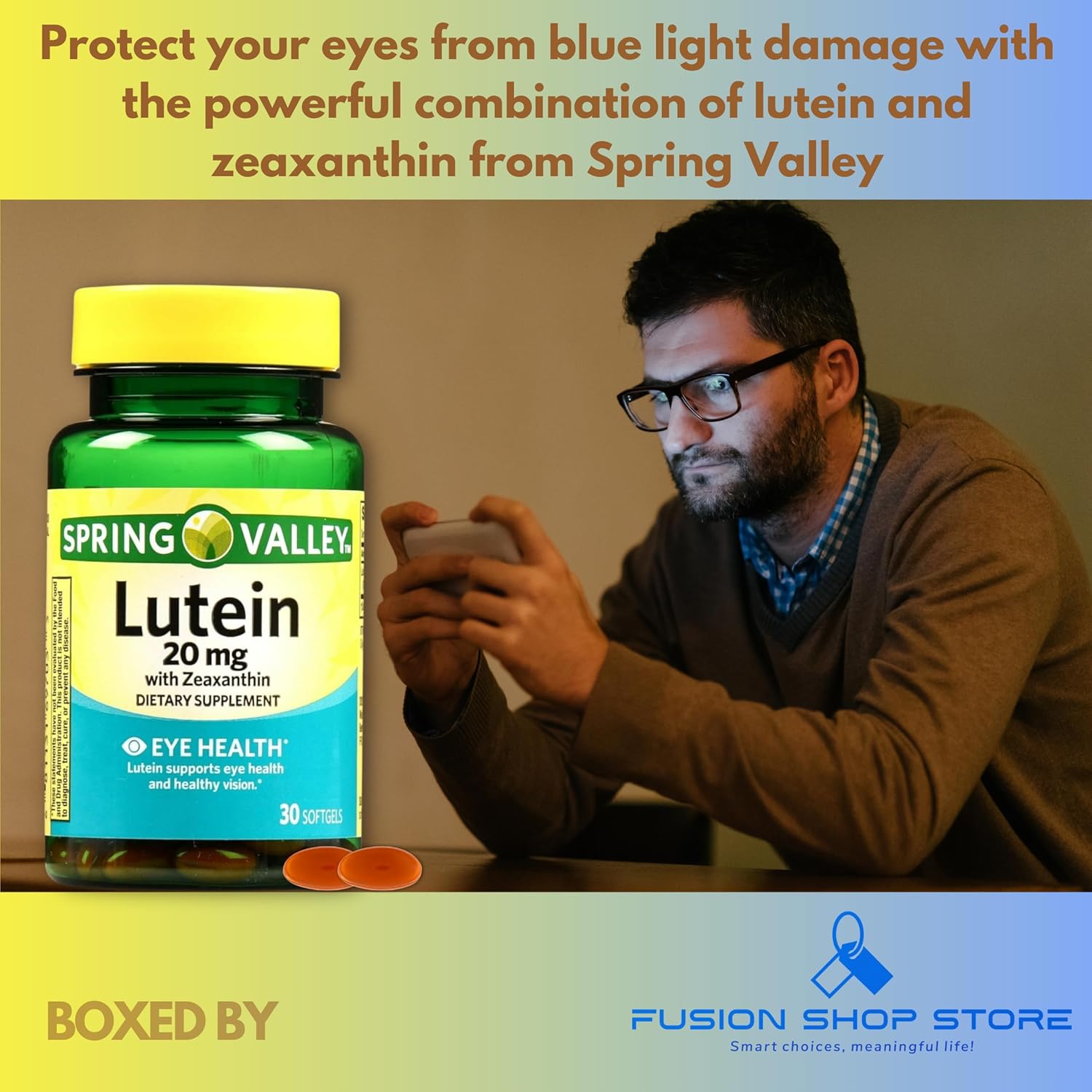 Spring Valley Lutein 20mg with Zeaxanthin - 30 Softgels - Fusion Shop Store