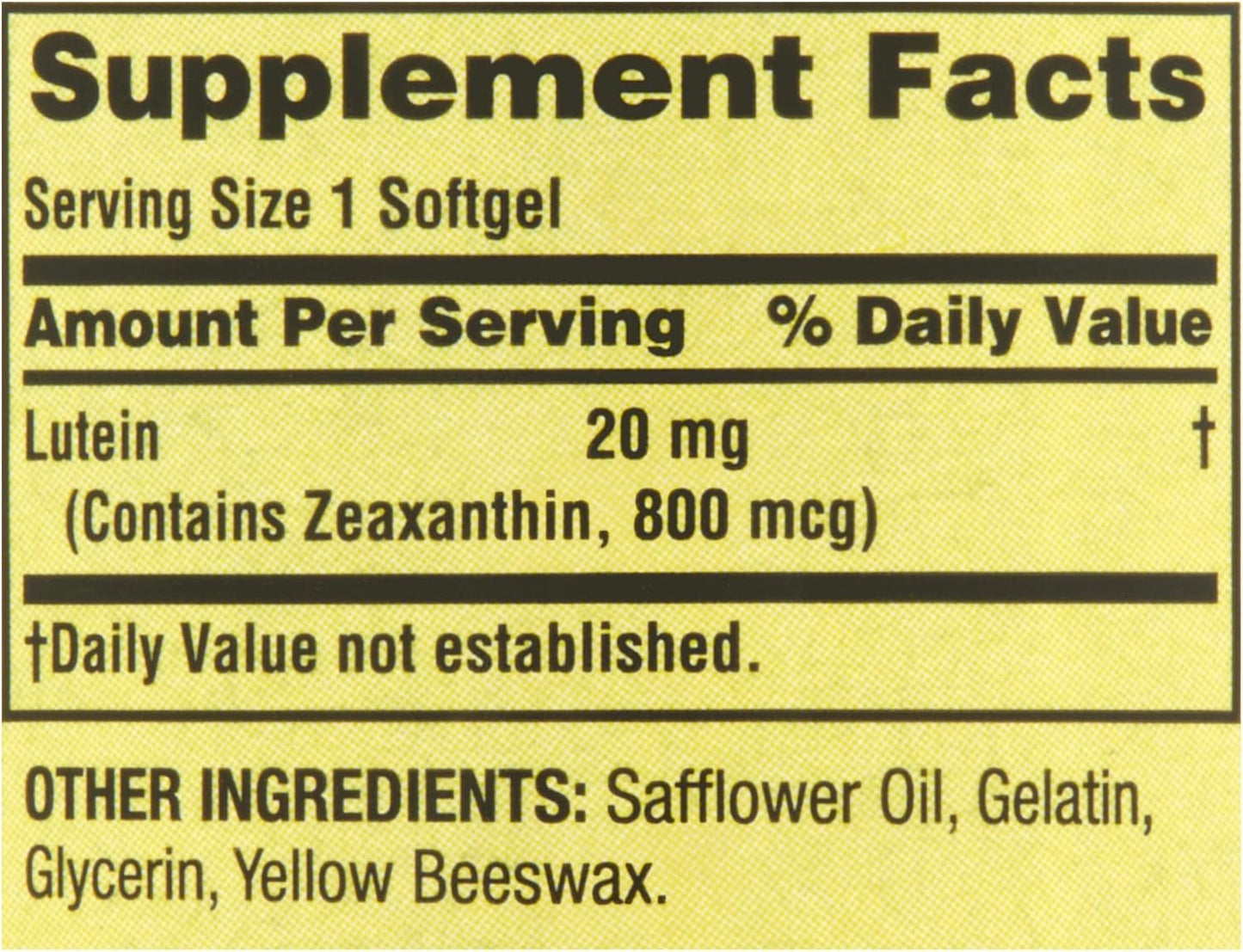 Spring Valley Lutein 20mg with Zeaxanthin - 30 Softgels - Fusion Shop Store