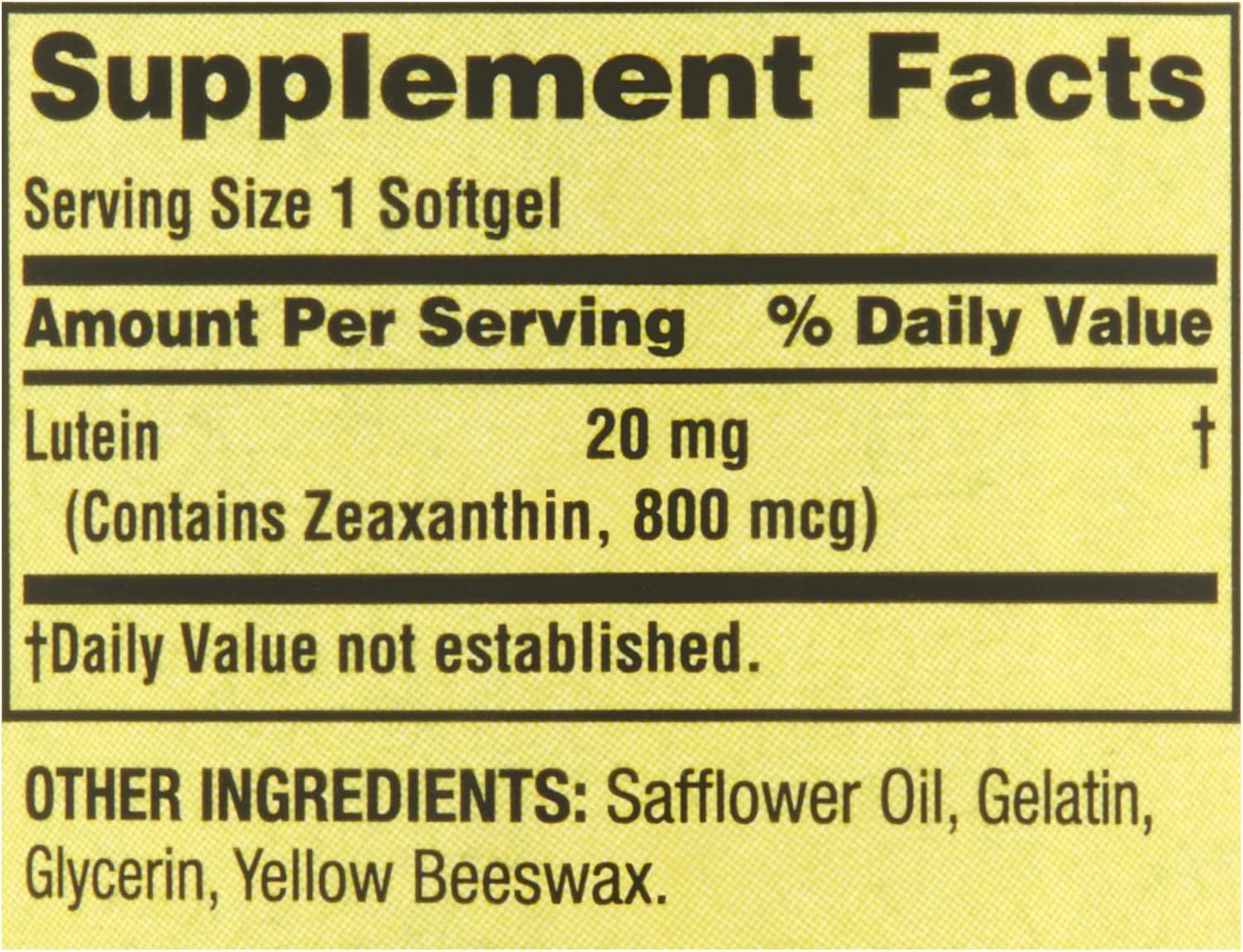Spring Valley Lutein 20mg with Zeaxanthin - 30 Softgels - Fusion Shop Store