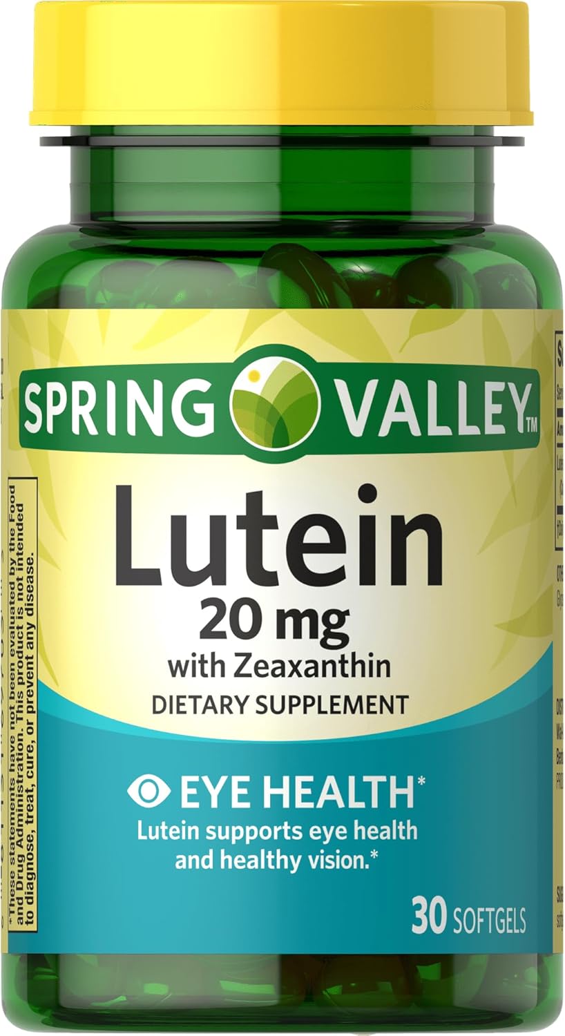 Spring Valley Lutein 20mg with Zeaxanthin - 30 Softgels - Fusion Shop Store