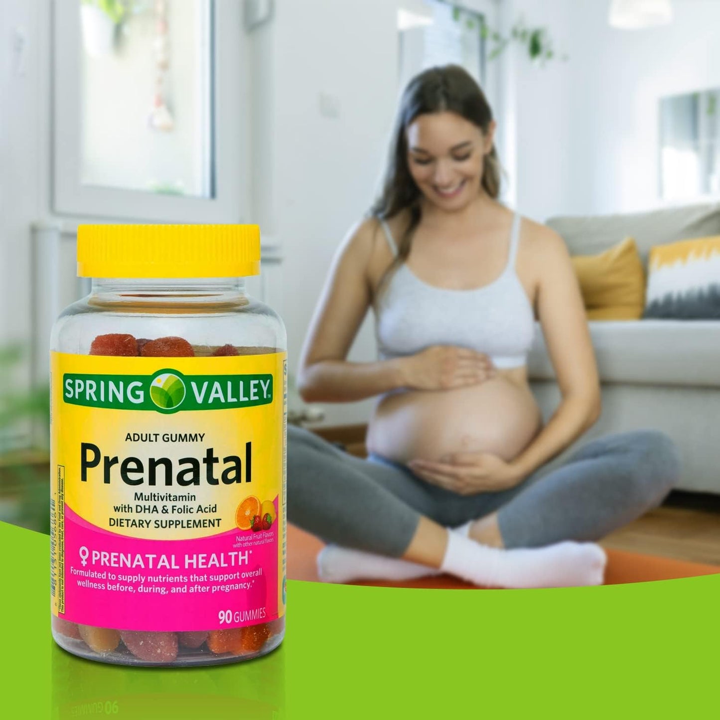 Spring Valley Prenatal Multivitamin Gummies Bundle with Exclusive Vitamins & Minerals - 90 Ct - A to Z Nutrients - Better Idea Guide - 2 Items