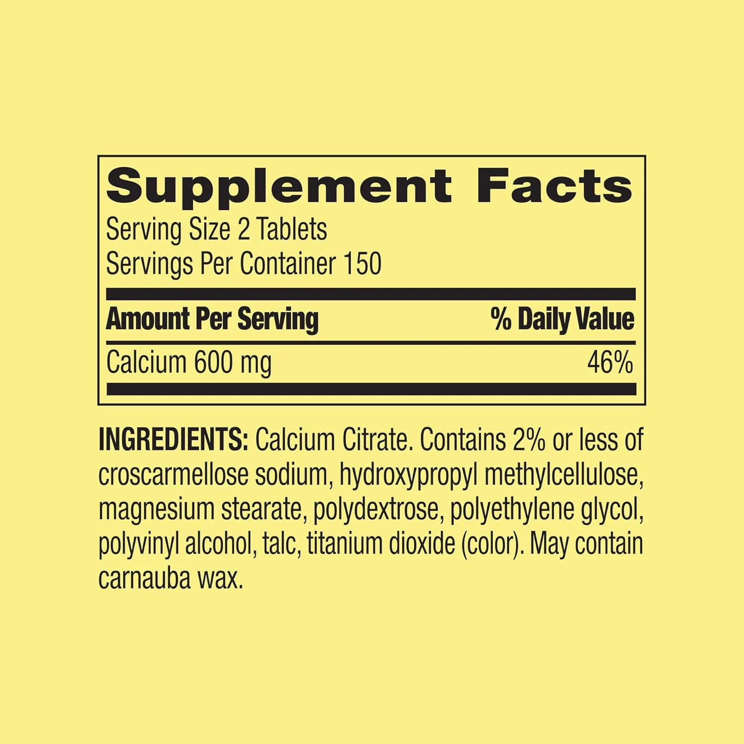 Spring Valley Ravazzi Calcium Citrate Tablets 600 mg - 300 Count Dietary Supplement