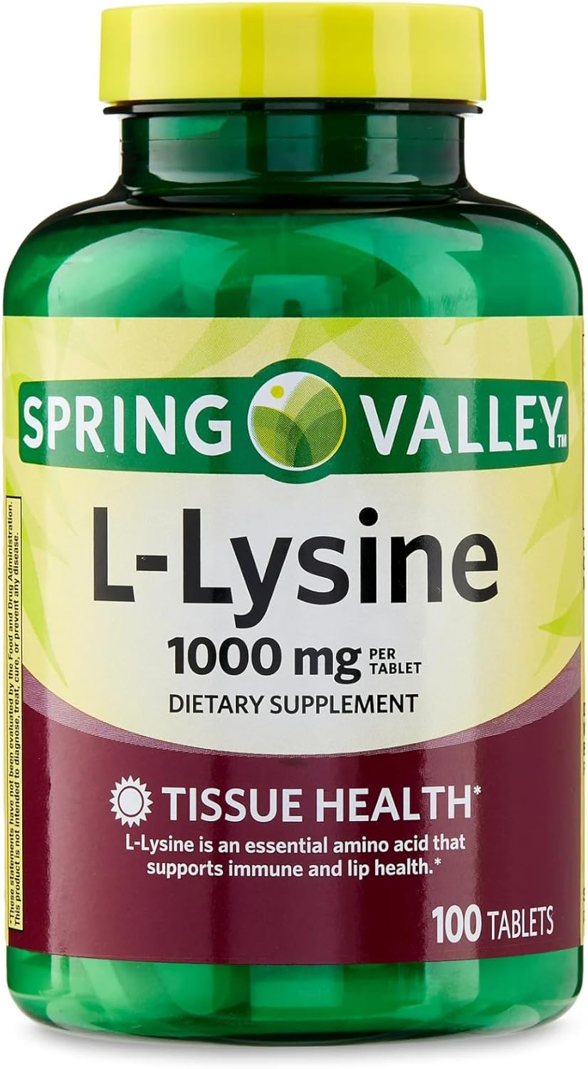 Spring Valley Super Lysine Immune Support & Healthy Skin Tablets - 1000mg, 100 Count