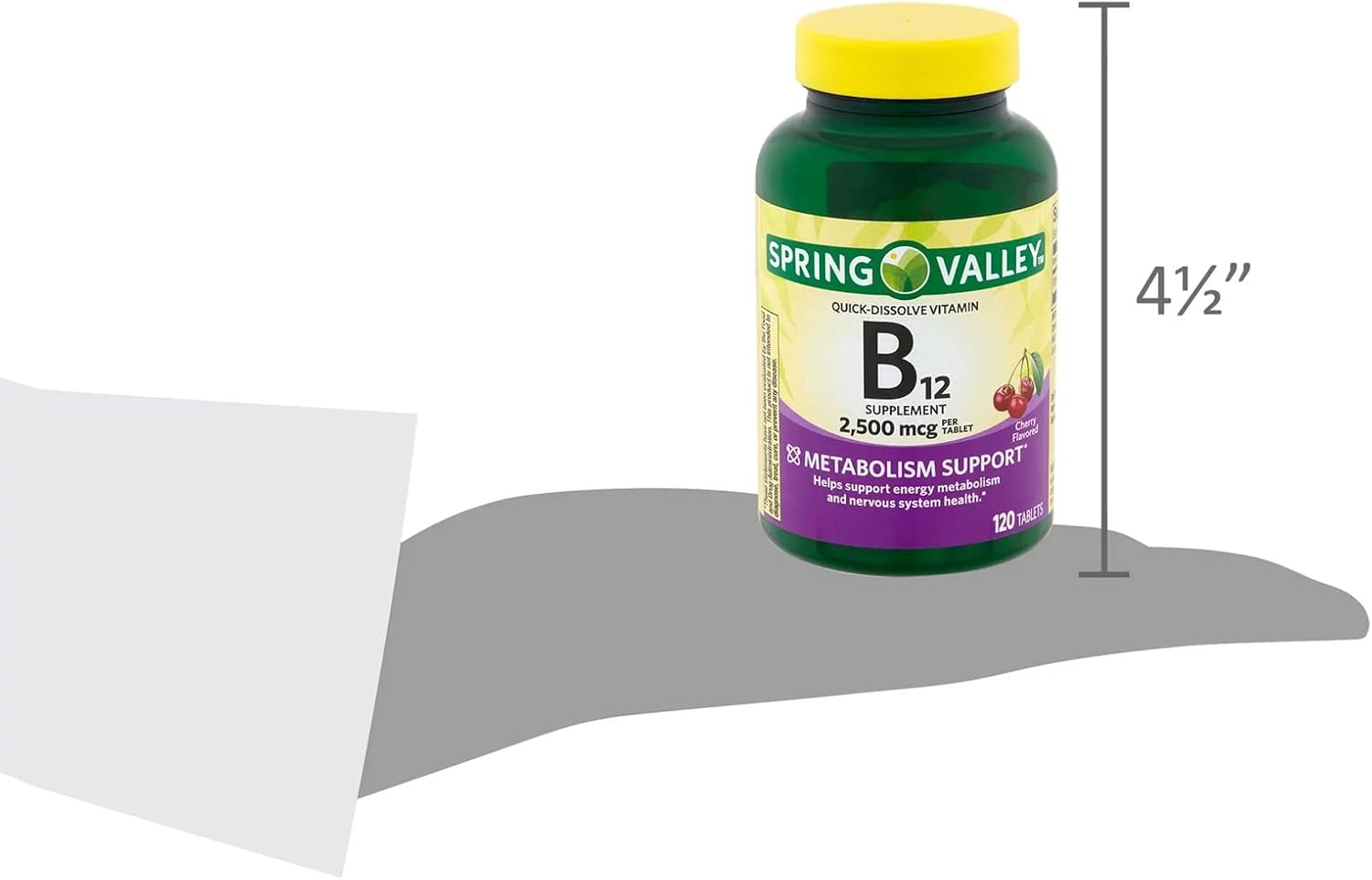 Spring Valley Vitamin B12 Quick-Dissolve Tablets - 2500 mcg B12 Complex Supplement Bundle with Lual's 45 Diabetes Decoded - 120 Tablets for Men and Women