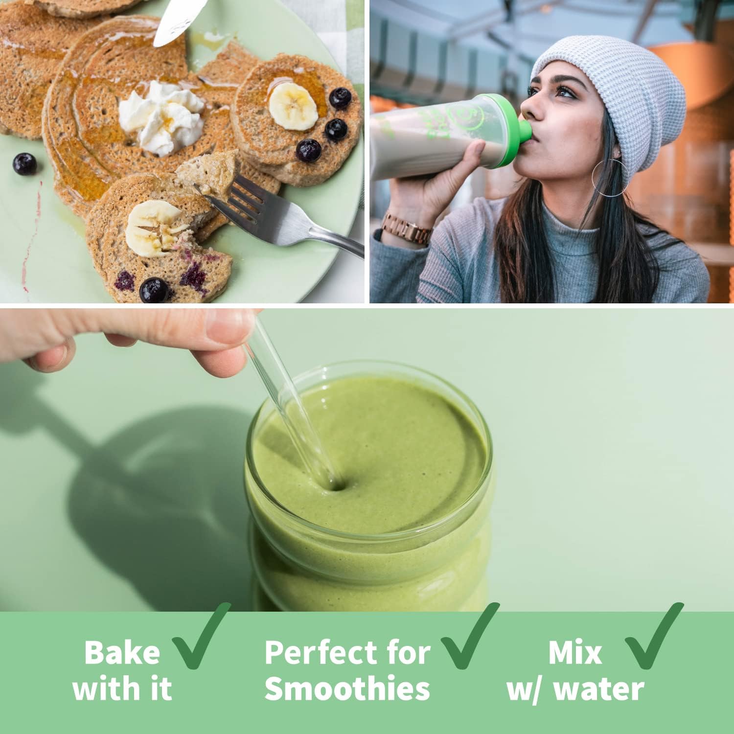 Sprout Living Epic Protein Pro with Collagen and Prebiotic Inulin - Plant-Based Protein Powder