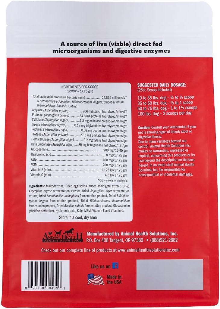 Spunky Level II Hip and Joint Supplement for Dogs with Glucosamine and MSM - 4LB