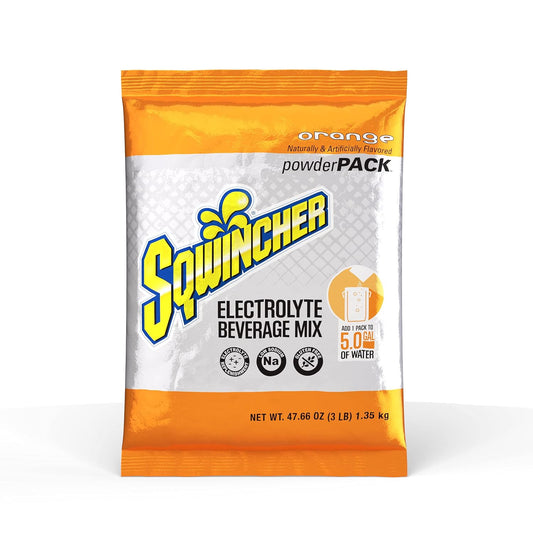 Sqwincher Orange Electrolyte Drink Powder, 47.66 oz Packet - Pack of 16
