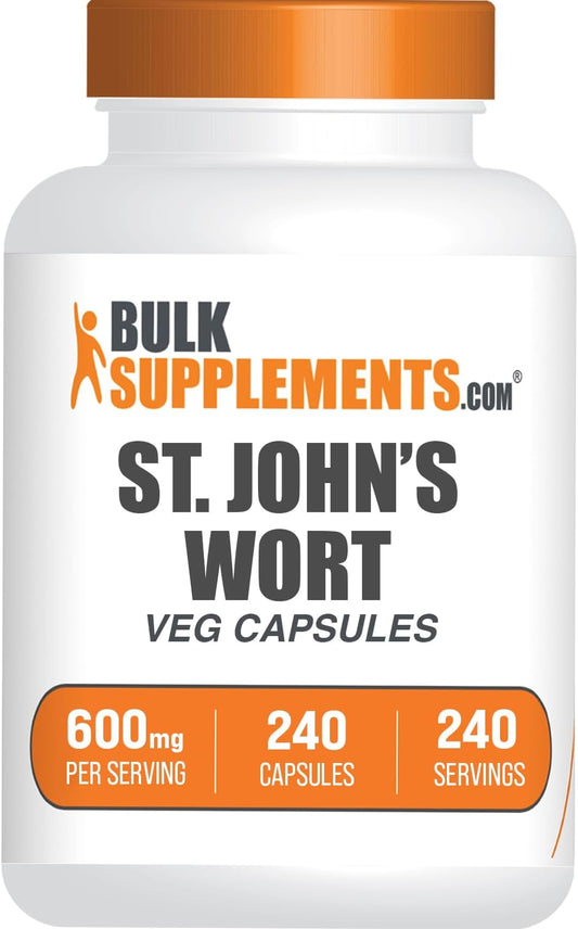 St. Johns Wort Herbal Supplements - Vegan Capsules, 240 Count, Hypericum Perforatum Supplement