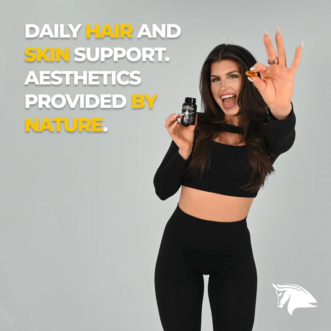 Stampede Network Immortal Sea Buckthorn Capsules: Omega Fatty Acids & Antioxidants for Skin, Energy, Immunity - Men & Women's Health