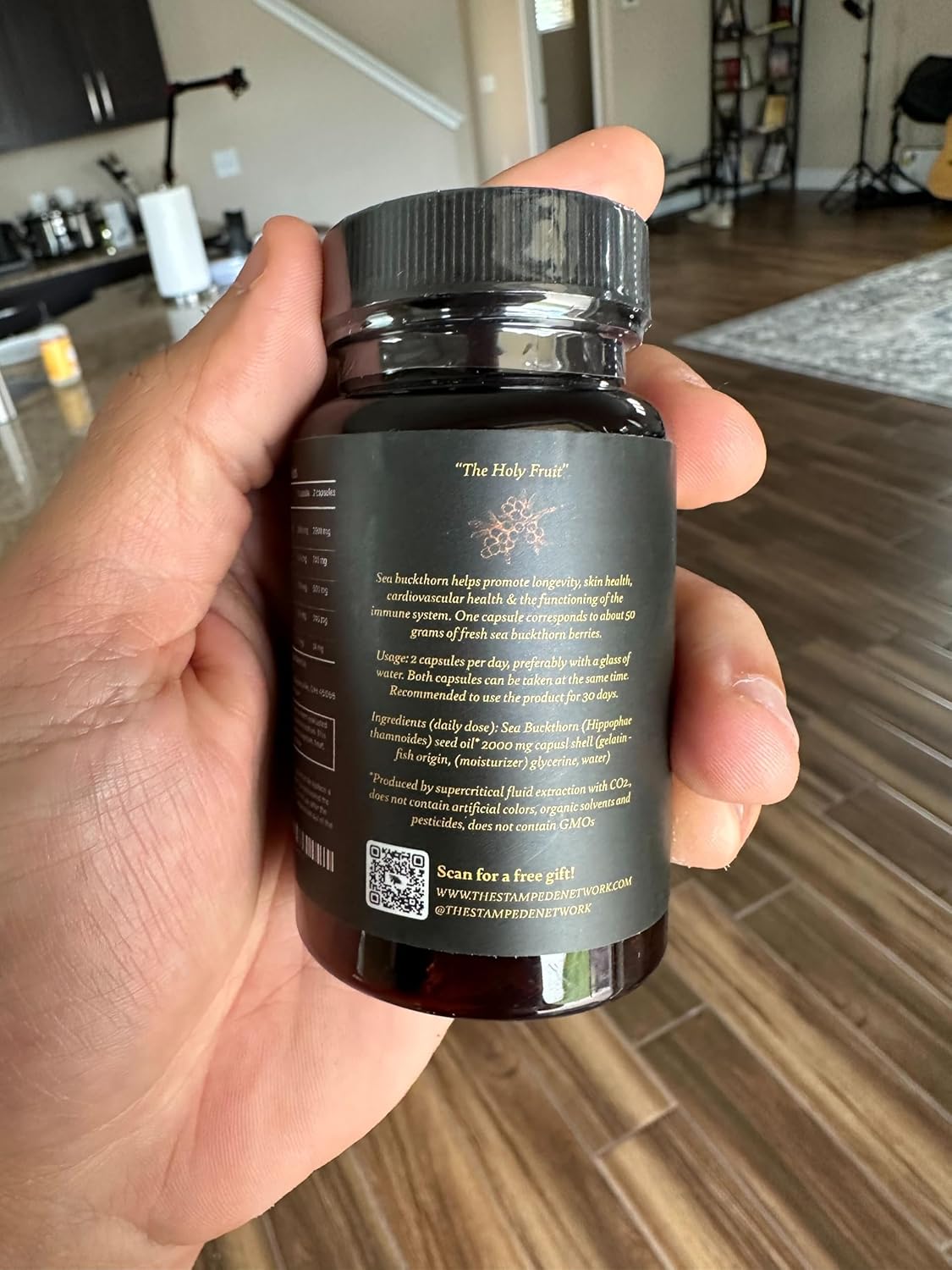 Stampede Network Immortal Sea Buckthorn Capsules: Omega Fatty Acids & Antioxidants for Skin, Energy, Immunity - Men & Women's Health