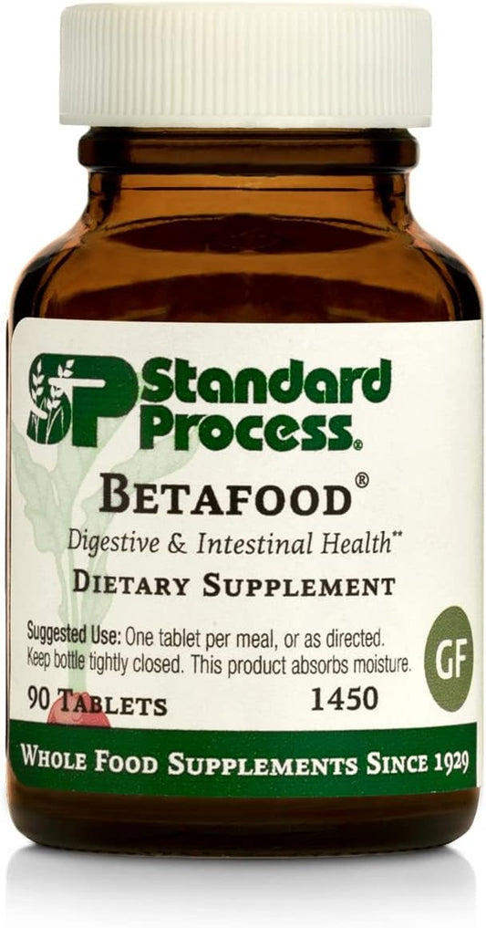 Standard Process Betafood Tablets - Digestive Health & Liver Support Supplement with Whole Food Blend - 90 Tablets