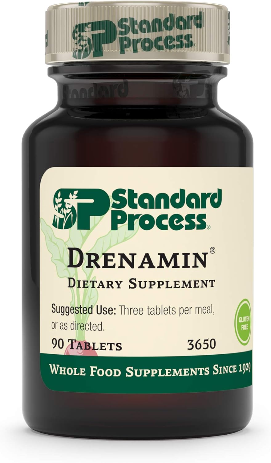 Standard Process Drenamin Tablets - Antioxidant & Mood Support with Whole Foods & Vitamins - 90 Count